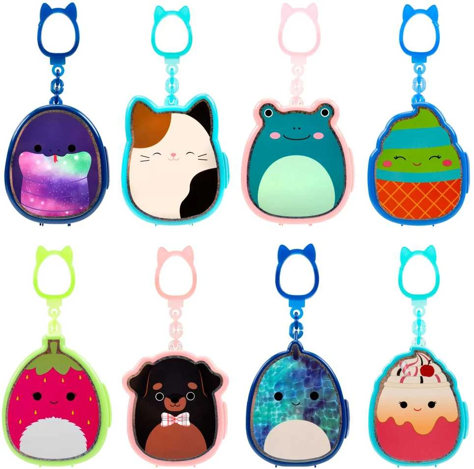 SQUISHMALLOWS CLIP-A-LONGS Herojai-siurprizai, 3 vnt., 2,5 cm