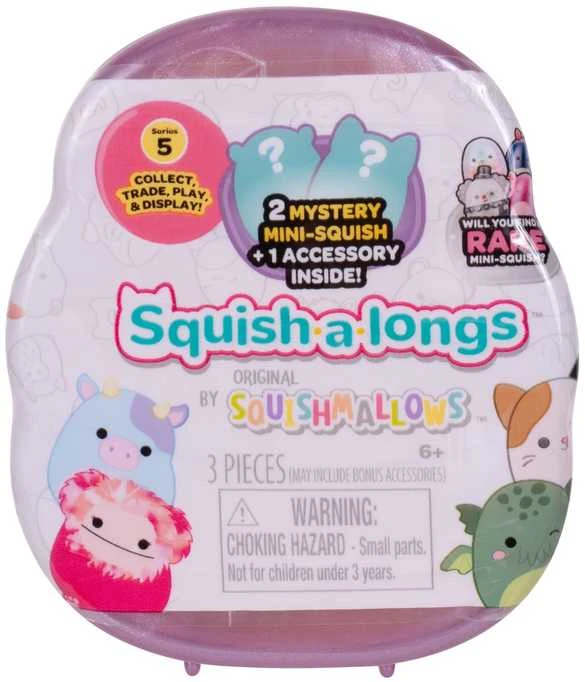 SQUISHMALLOWS SQUISH-A-LONGS Herojai-siurprizai, 2 vnt., 2,5 cm