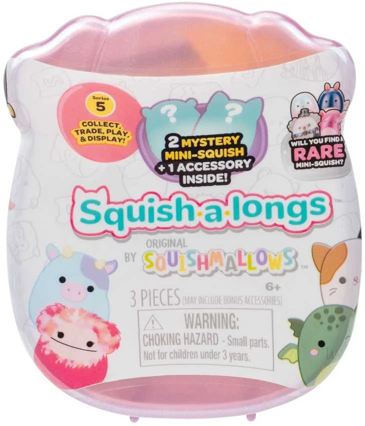 SQUISHMALLOWS SQUISH-A-LONGS Herojai-siurprizai, 2 vnt., 2,5 cm