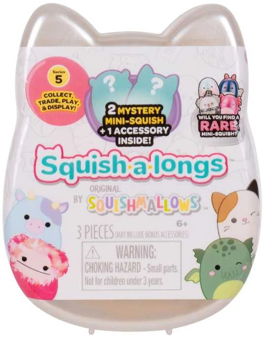 SQUISHMALLOWS SQUISH-A-LONGS Herojai-siurprizai, 2 vnt., 2,5 cm
