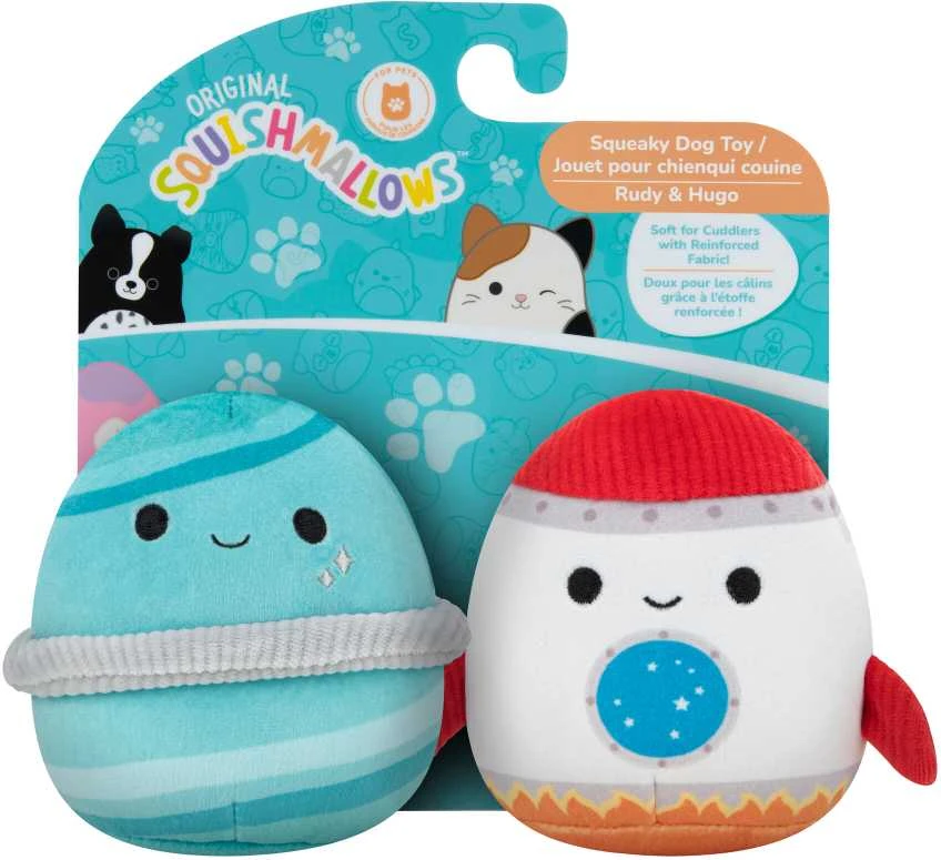 SQUISHMALLOWS Šuns žaislai, 9 cm, 2 vnt.