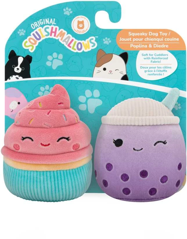 SQUISHMALLOWS Šuns žaislai, 9 cm, 2 vnt.