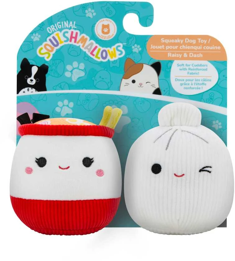 SQUISHMALLOWS Šuns žaislai, 9 cm, 2 vnt.
