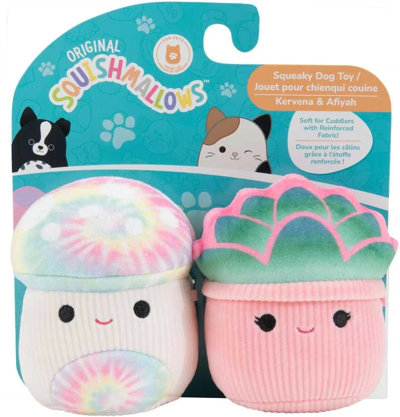 SQUISHMALLOWS Šuns žaislai, 9 cm, 2 vnt.