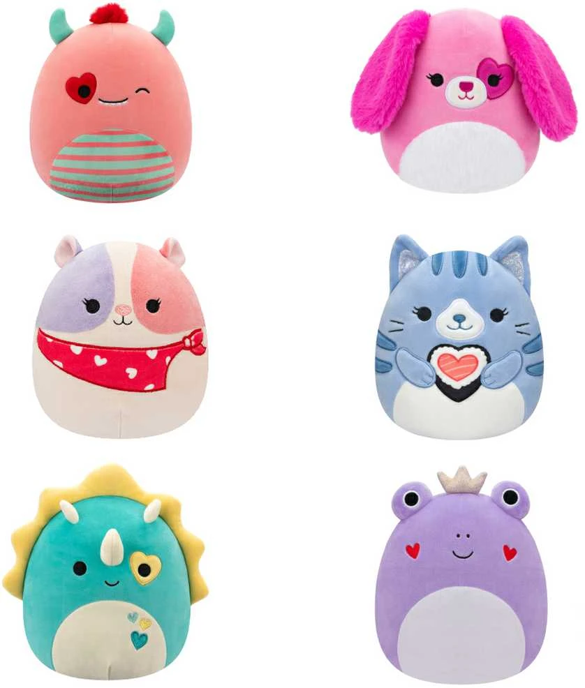 SQUISHMALLOWS Valentino dienos pliušinis žaislas, 19 cm