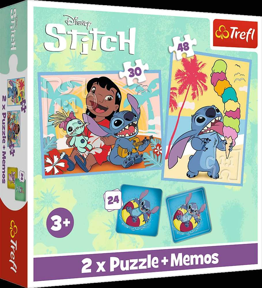 STITCH TREFL 30+ 48+ 24 memo kortelės dėlionė-žaidimas