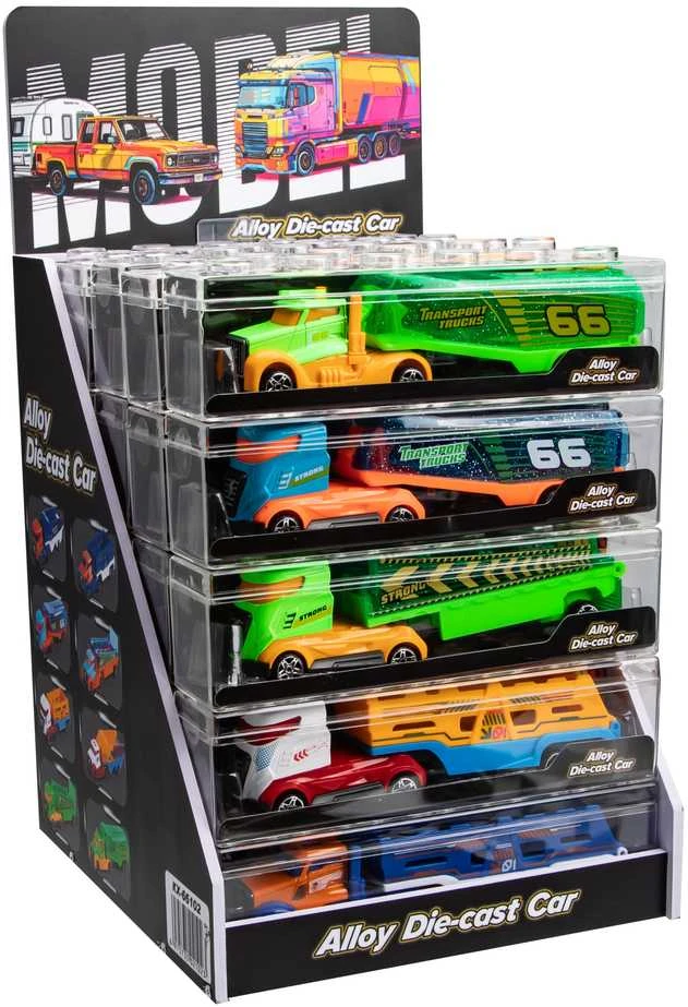 SZ TOYS Metalinis sunkvežimis su priekaba, 20,5 cm