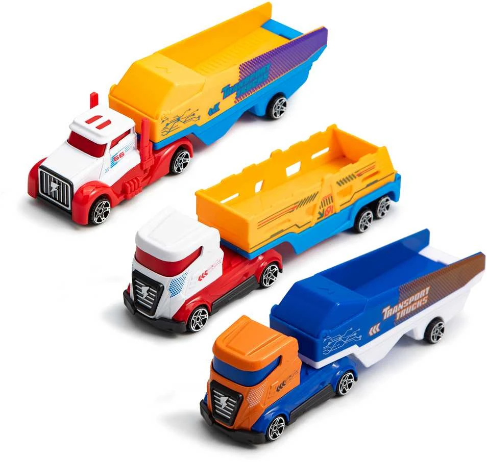 SZ TOYS Metalinis sunkvežimis su priekaba, 20,5 cm