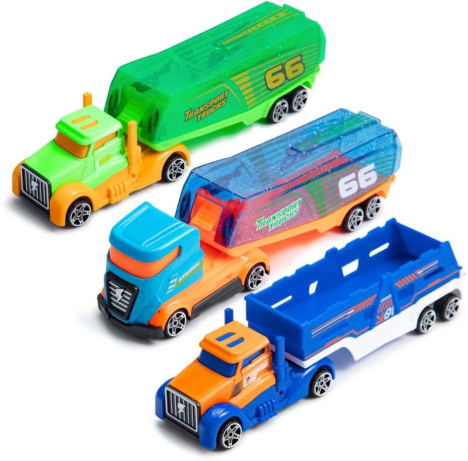 SZ TOYS Metalinis sunkvežimis su priekaba, 20,5 cm