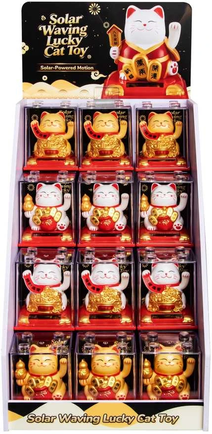 SZ TOYS Mojuojantis sėkmės katinas, 8 cm