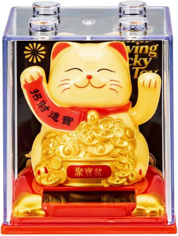 SZ TOYS Mojuojantis sėkmės katinas, 8 cm