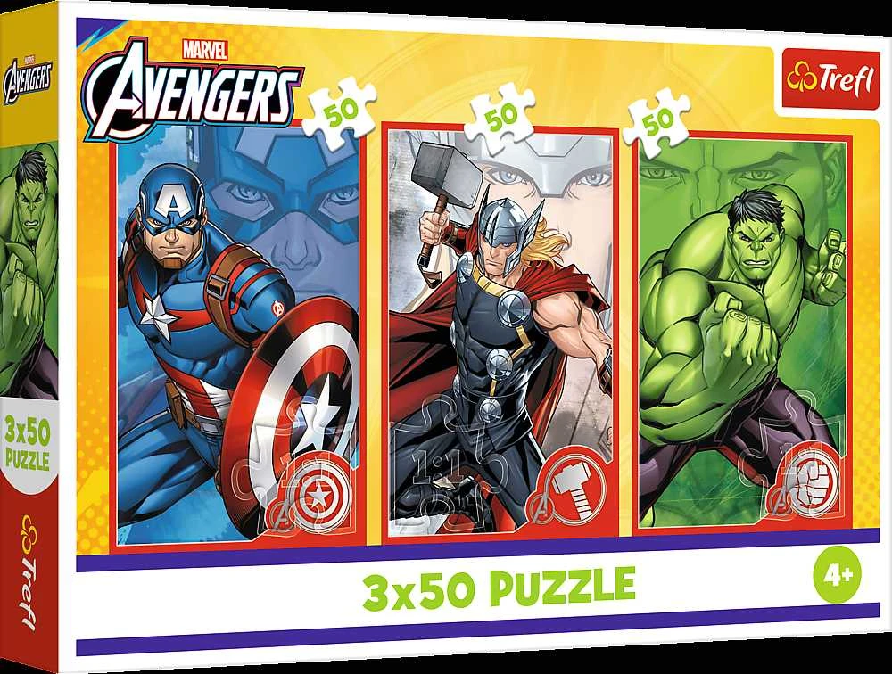 Trefl Dėlionė 3x50 vnt. - Marvel