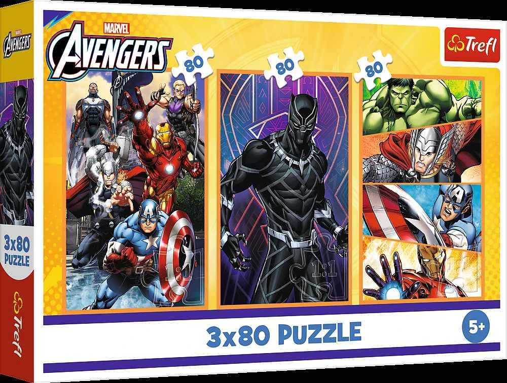 Trefl Dėlionė 3x80 vnt. - Marvel