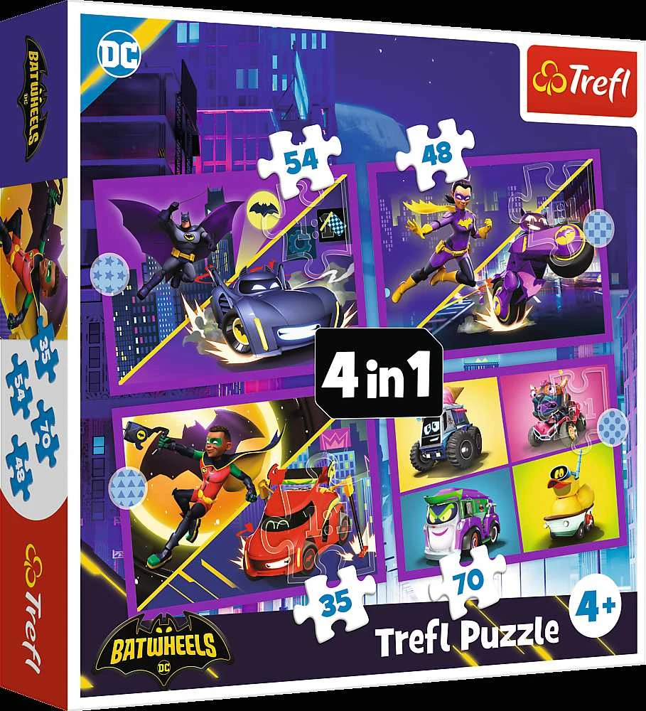 Dėlionė TREFL BATWHEELS 4 dėlionių rinkinys