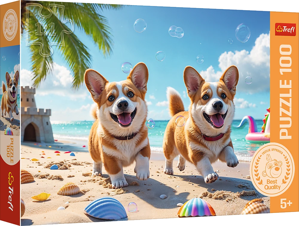 Trefl Dėlionė 100 vnt. - Corgi šuniukai