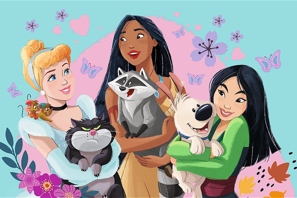 TREFL DISNEY PRINCESS mini dėlionė „Princesės“ 54 det.