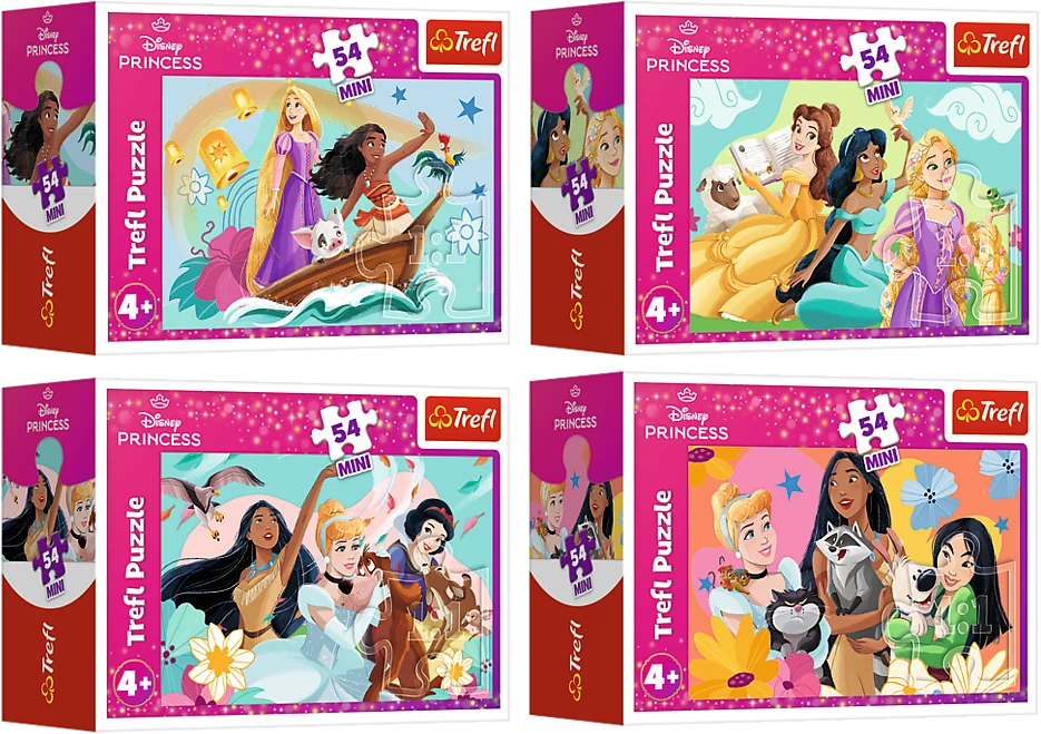 TREFL DISNEY PRINCESS mini dėlionė „Princesės“ 54 det.