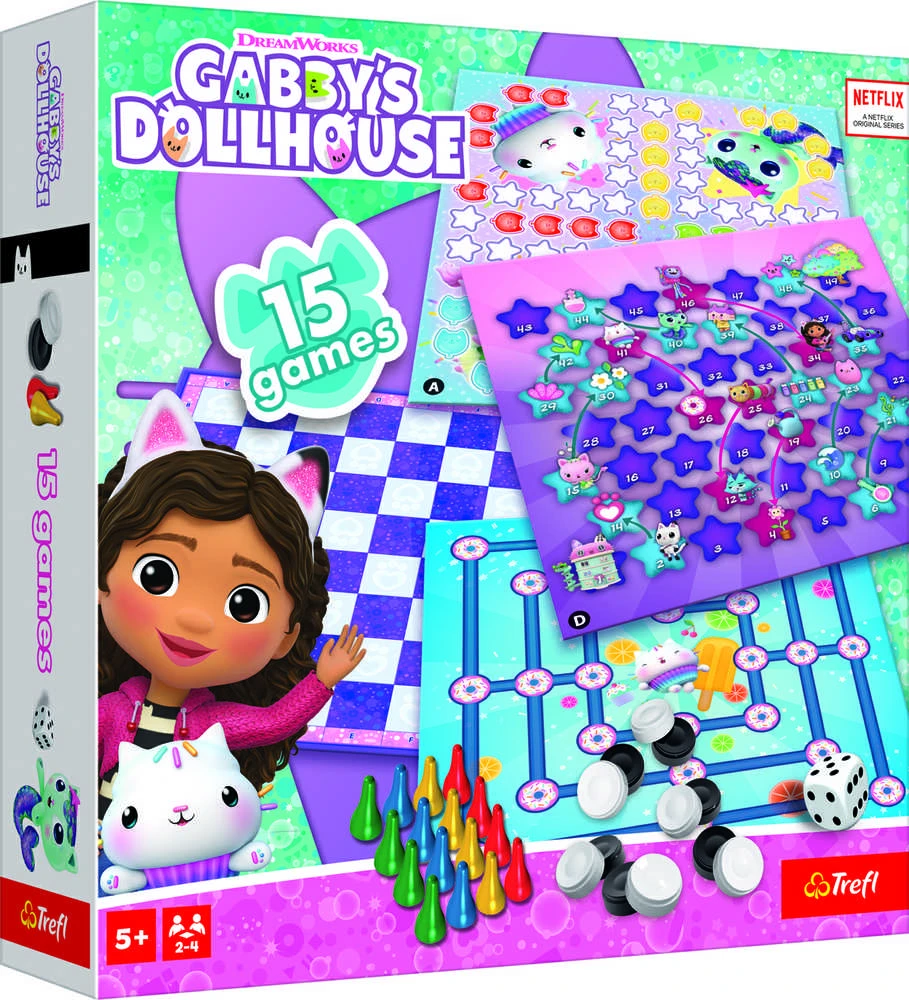 TREFL GABBY´S DOLLHOUSE 15 in 1 žaidimas