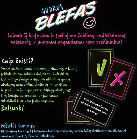 Trefl Stalo žaidimas "Gudrus blefas" (Lietuvių kalba)