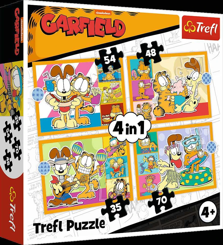 Dėlionė TREFL GARFIELD 4 dėlionių rinkinys
