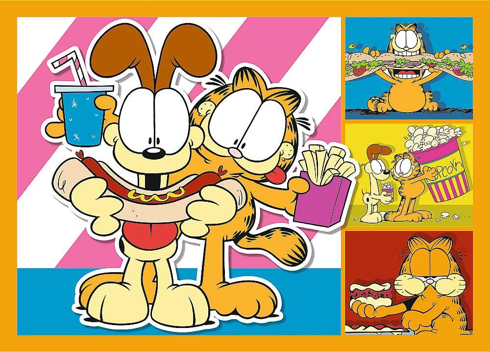 Dėlionė TREFL GARFIELD 4 dėlionių rinkinys