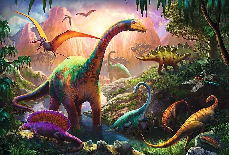 Trefl Dėlionė 100 vnt. - Dinozaurai