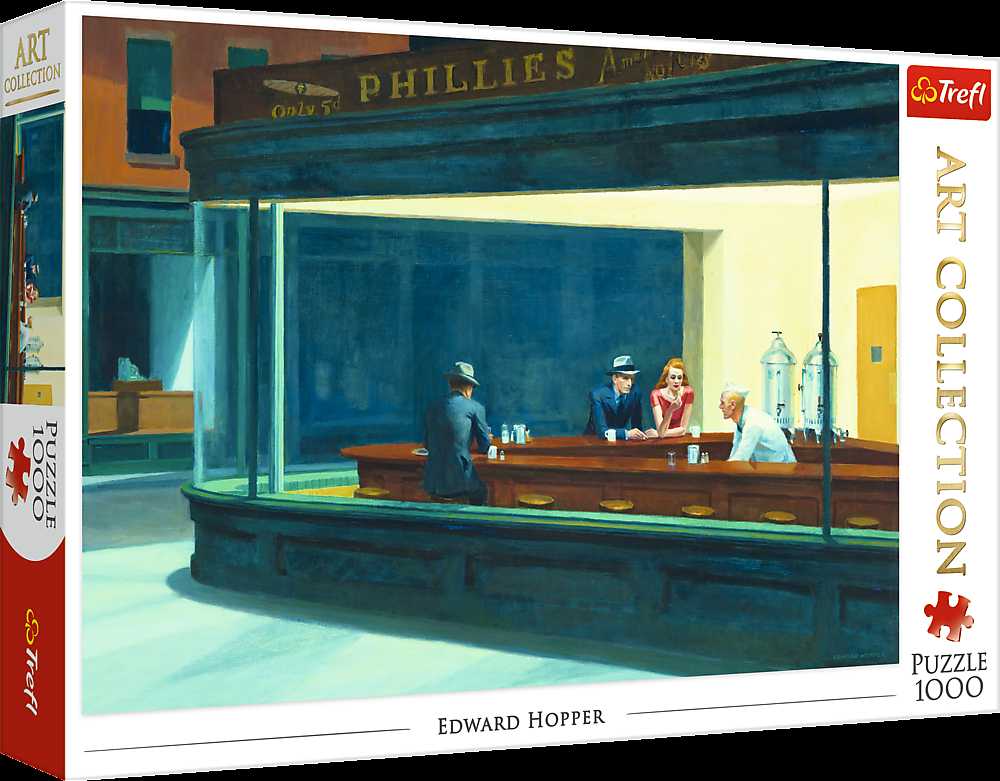 Trefl Dėlionė 1000 vnt. - Edward Hopper: Naktinėtojai