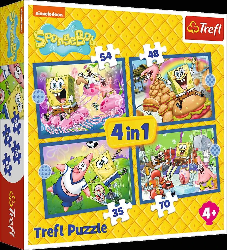 Dėlionė TREFL SPONGEBOB 4 dėlionių rinkinys