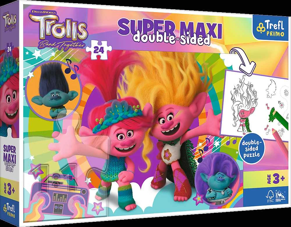 TROLLS TREFL Super maxi dėlionė, 24 det.