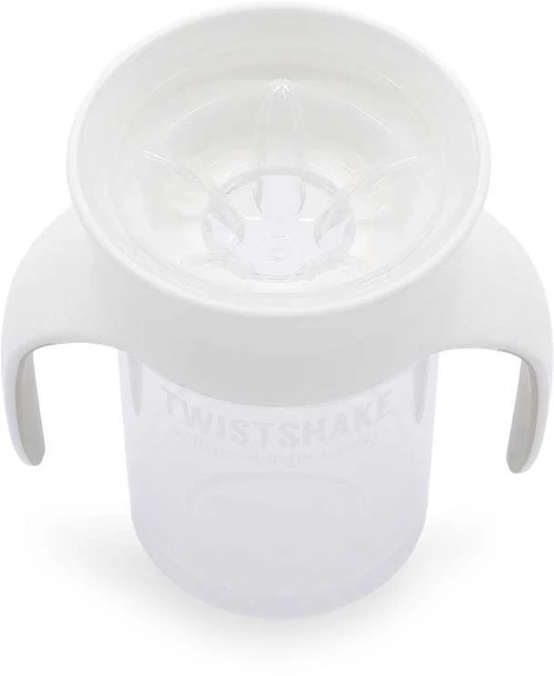 Twistshake gertuvė nuo 6mėn. 360°, balta 78931
