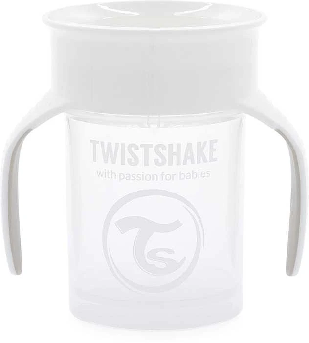 Twistshake gertuvė nuo 6mėn. 360°, balta 78931