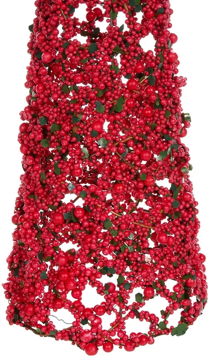 2 dekoracinių figūrėlių rinkinys Beliani ROSAN Kalėdų eglutė 52/60 cm raudonas
