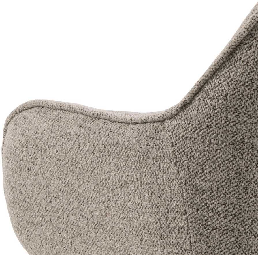 Valgomojo kėdė su porankiu Brooke, smėlio spalvos