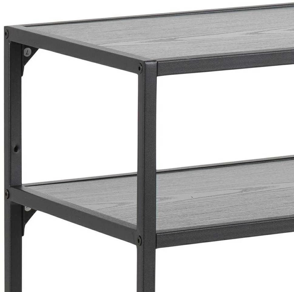 Fotelis Home4You Actona Konsole Seaford Slim juoda