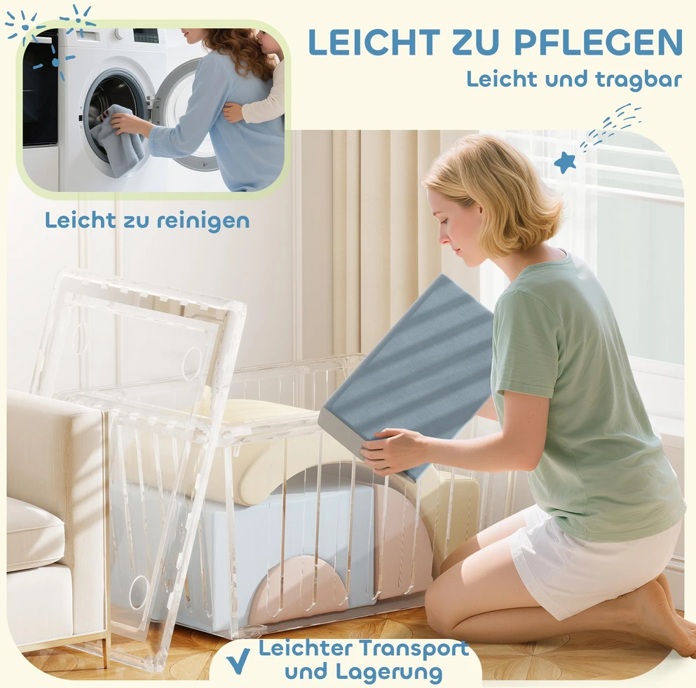 AIYAPLAY 5 dalių putplasčio laipiojimo kaladėlių rinkinys, velveto užvalkalas, lengvas svoris, statymui, ropojimui, laipiojimui, spalvingas