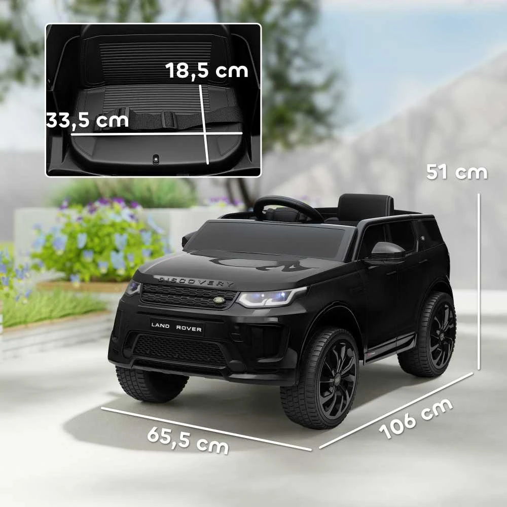 AIYAPLAY vaikiškas elektromobilis 12V su 2,4G nuotolinio valdymo pulteliu, muzika, garsiniu signalu, LED šviesomis, USB/MP3 jungtimi, 3-5 km/h, vaikams nuo 3-6 metų, juodas