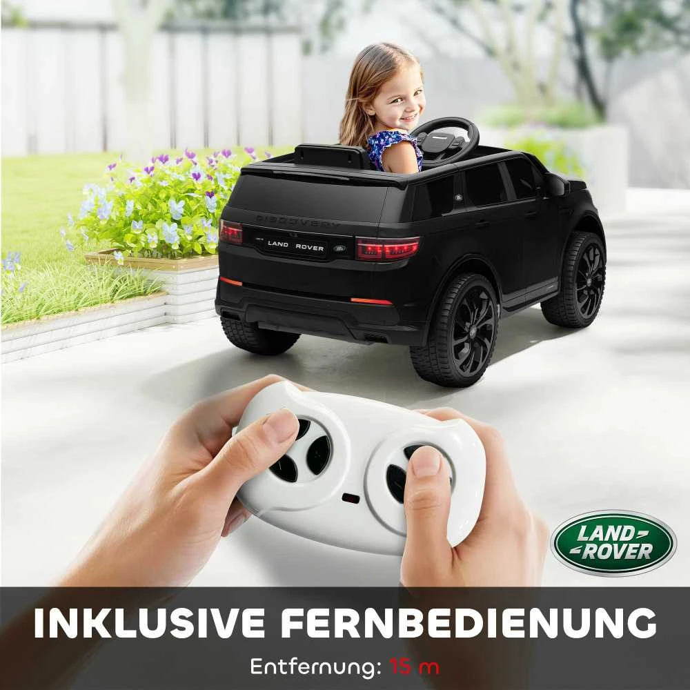 AIYAPLAY vaikiškas elektromobilis 12V su 2,4G nuotolinio valdymo pulteliu, muzika, garsiniu signalu, LED šviesomis, USB/MP3 jungtimi, 3-5 km/h, vaikams nuo 3-6 metų, juodas