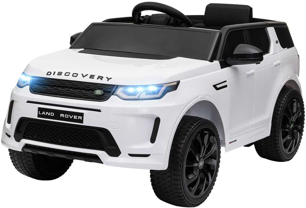 AIYAPLAY vaikiškas elektromobilis 12V su 2,4G nuotolinio valdymo pulteliu, muzika, garso signalu, LED žibintais, USB/MP3 jungtimi, 3-5 km/val., 3-6 metų vaikams, baltas