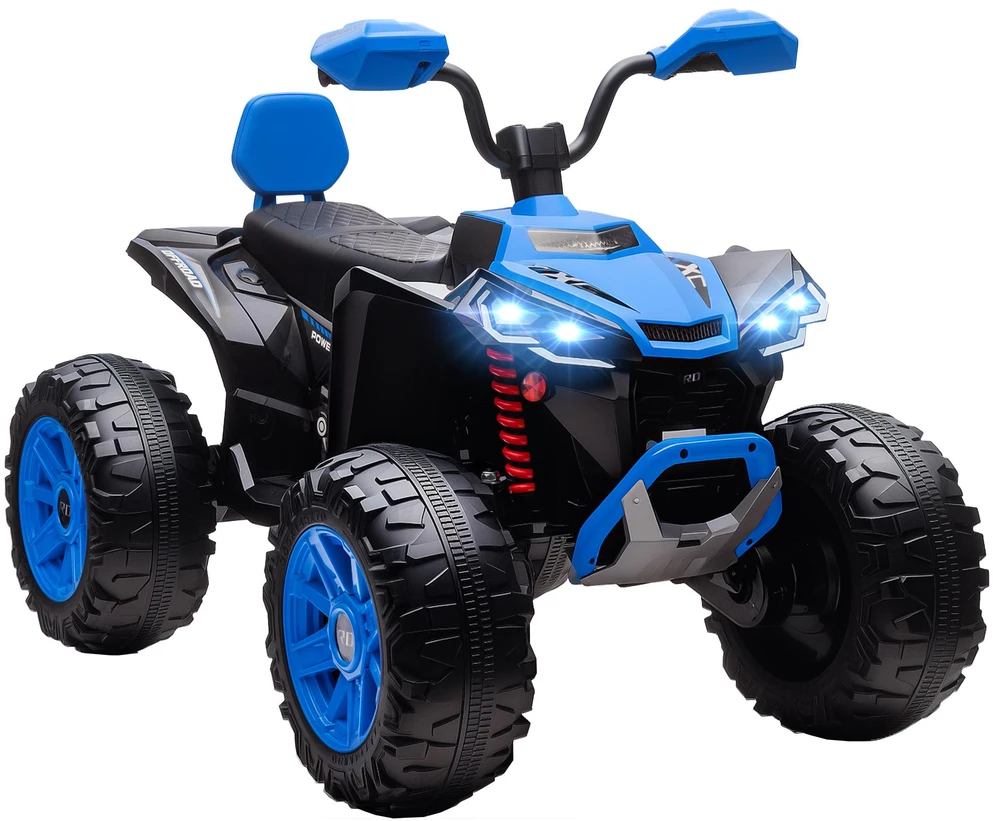 AIYAPLAY vaikiškas elektrinis keturratis, 24V elektromobilis su 4 ratais, priekiniais žibintais, USB jungtimi, MP3 funkcija, 6,5 km/h, 3-8 metams