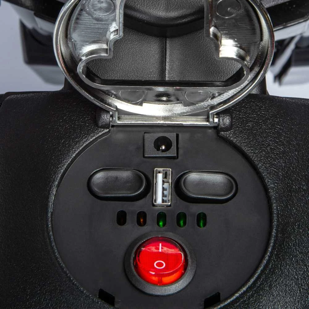 AIYAPLAY elektrinis motociklas vaikams, 12 V vaikiškas motociklas su muzika, 6 km/h vaikiška transporto priemonė su nuimamais pagalbiniais ratukais, 12 colių plastikinės padangos, 3–8 metų vaikams, maks. 30 kg, geltonas