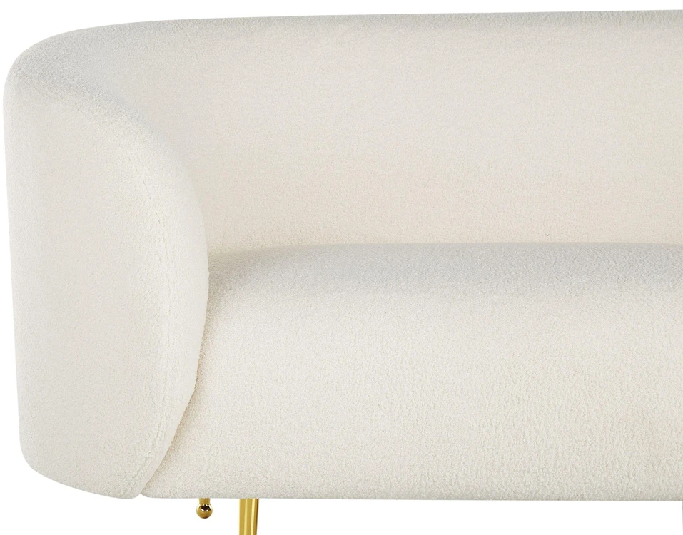 Beliani 2 asmenų sofa LOEN Boucle balta