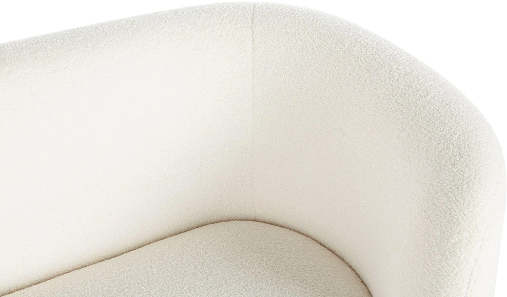 Beliani 2 asmenų sofa LOEN Boucle balta