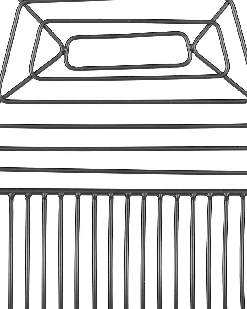 Beliani 2 baro kėdžių komplektas BISBEE metalinis juodas