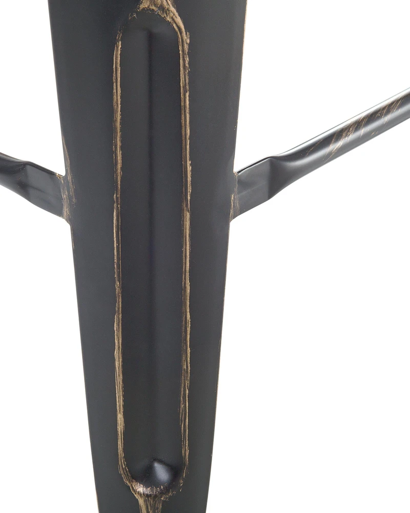 Beliani 2 baro kėdžių komplektas CABRILLO Metalas Juoda/Auksinė