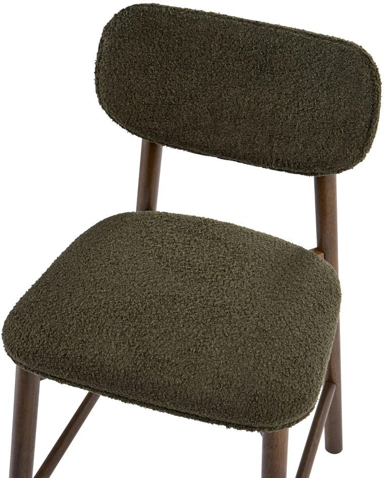 Beliani 2 baro kėdžių komplektas MILLS Boucle rudas/žalias
