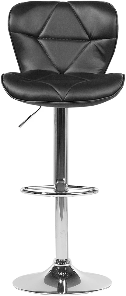 Beliani 2 baro kėdžių komplektas VALETTA, Eko odos, Besisukančios, Juodos