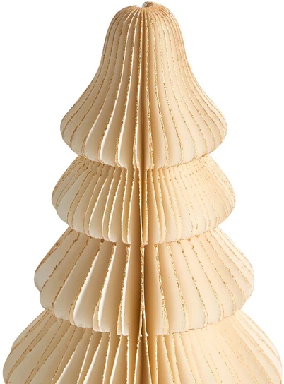 Beliani 2 dekoracinių figūrėlių rinkinys SKJOMA Kalėdų eglutė 15/20 cm smėlio spalvos