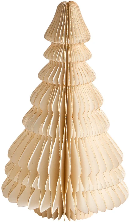 Beliani 2 dekoracinių figūrėlių rinkinys SKJOMA Kalėdų eglutė 15/20 cm smėlio spalvos