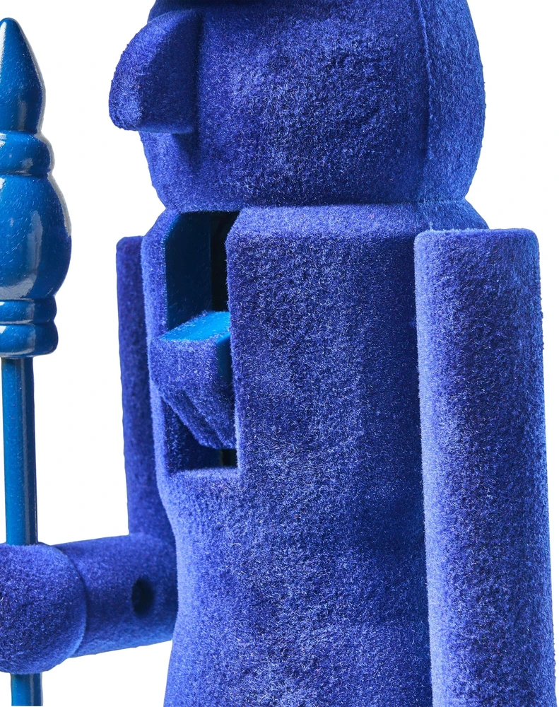 Beliani 2 dekoratyvinių figūrėlių rinkinys FLATEY Spragtukas 40 cm, mėlynas