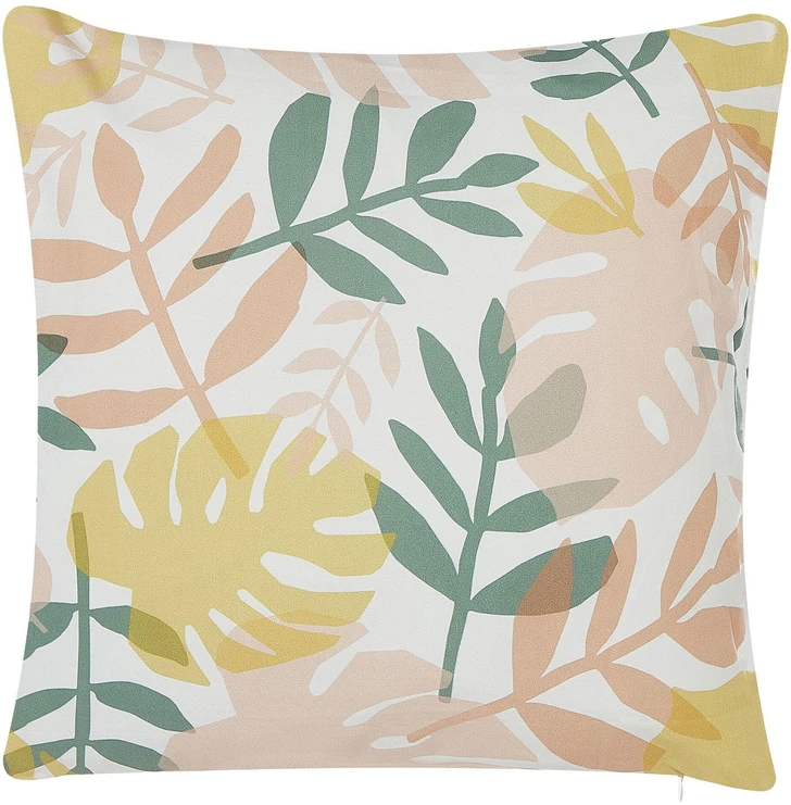 Beliani 2 dekoratyvinių lauko pagalvėlių rinkinys TEGEA Augalų raštas 45 x 45 cm spalvingas